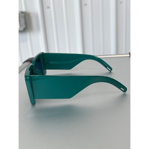 Kreedom Square Sunglasses UV Protection Retro Design Green Fashion Eyewear Chic - Picture 2 of 6